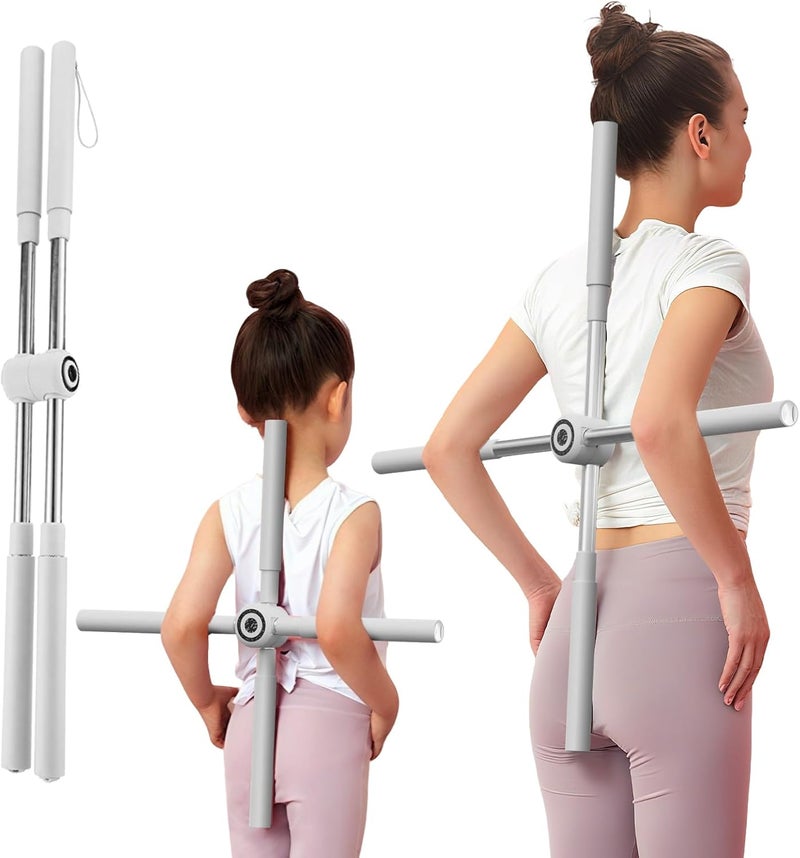 Roenae Yoga Stick, Posture Correction Stick for Women and Men, Relieve Back Pain, Upper and Lower Back Stretchers and Straighteners, 24.4-36.2 Inch Stretching Stick Neck Hump Corrector Stretching rod - Image 1